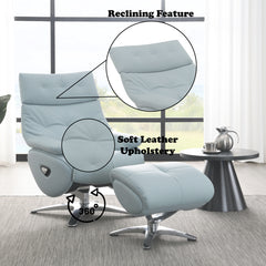 Janella Motıon Accent Chair W/Swivel & Ottoman - Ornate Home