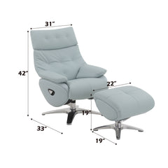 Janella Motıon Accent Chair W/Swivel & Ottoman - Ornate Home