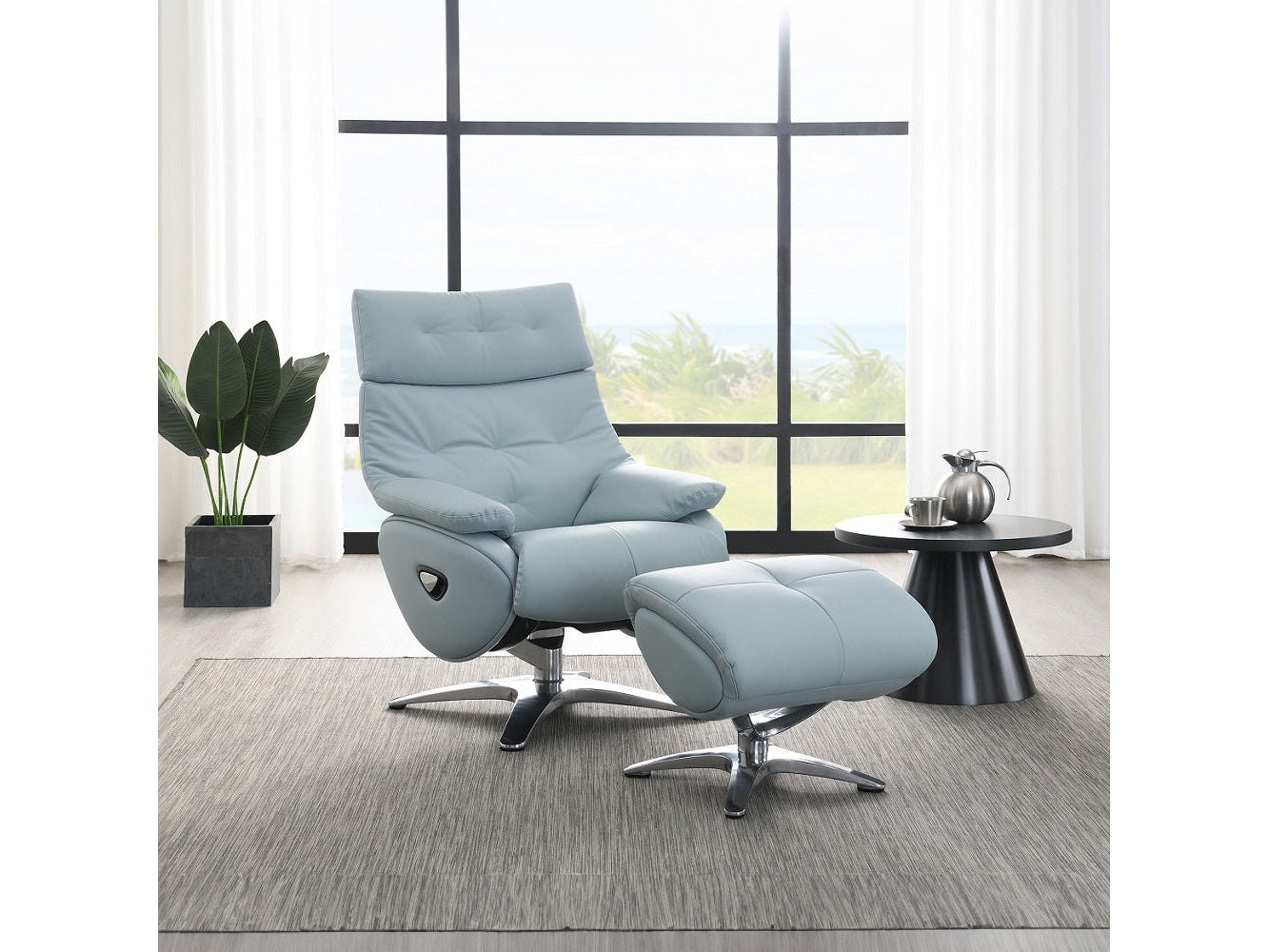 Janella Motıon Accent Chair W/Swivel & Ottoman - Ornate Home