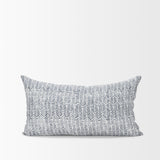 Janelle Cream/Indigo 14x26 Linen Lumbar Pillow Cover - Ornate Home
