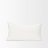 Janelle Cream/Indigo 14x26 Linen Lumbar Pillow Cover - Ornate Home