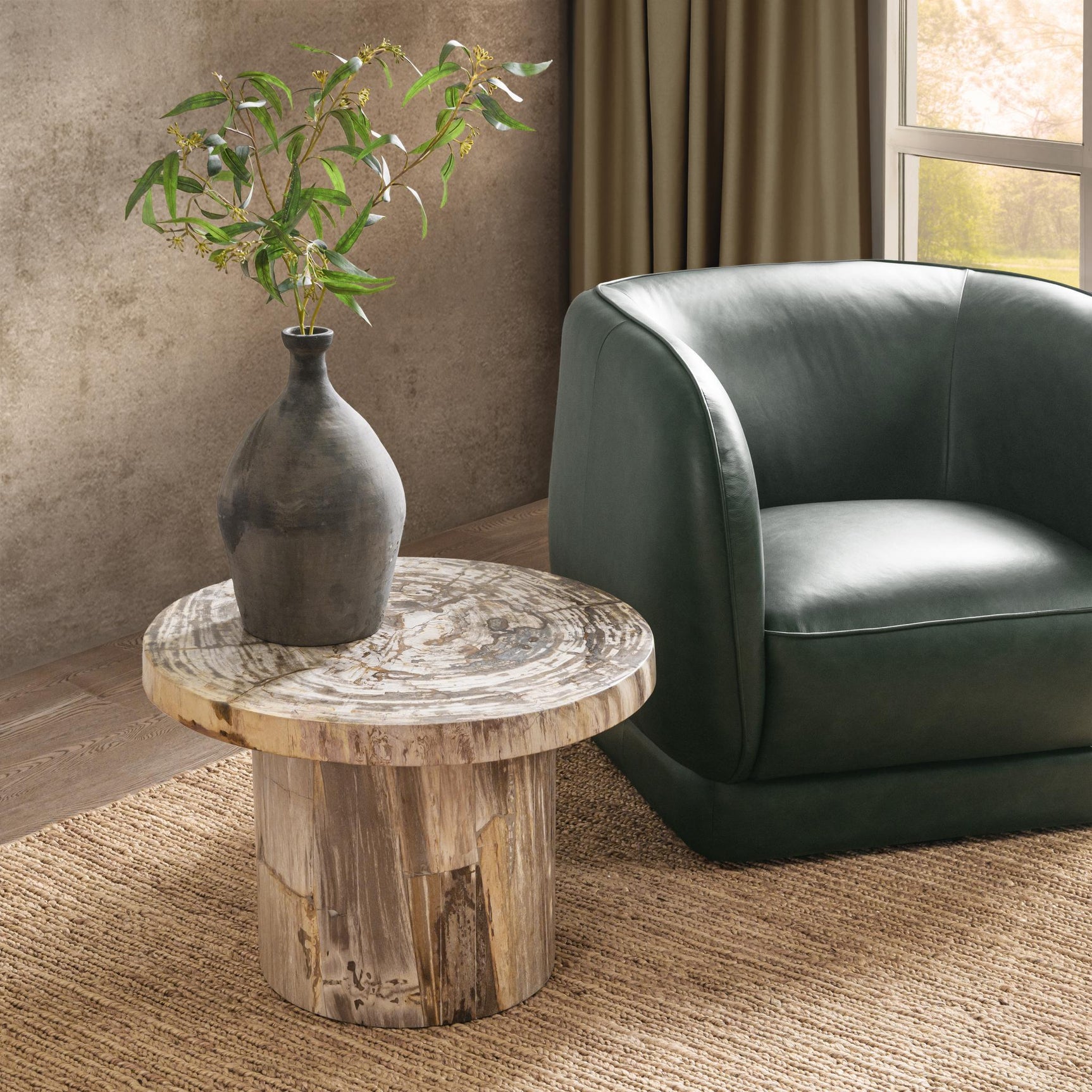 Janelle Sepia Vein Accent Table - Ornate Home