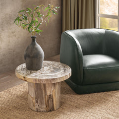 Janelle Sepia Vein Accent Table - Ornate Home