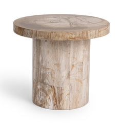 Janelle Sepia Vein Round Accent Table - Ornate Home