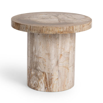 Janelle Sepia Vein Round Accent Table - Ornate Home