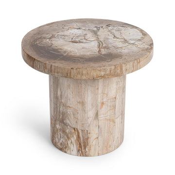 Janelle Sepia Vein Round Accent Table - Ornate Home