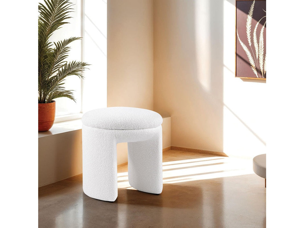 Janetta Beige Stool - Ornate Home