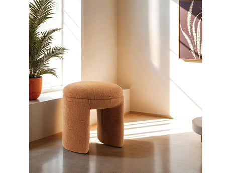 Janetta Saddle Brown Stool - Ornate Home