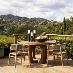 Janie Brown Round Outdoor Dining Table - Ornate Home