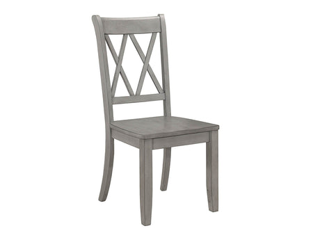Janina Whethered Gray Side Chair (Set of 2) - Ornate Home