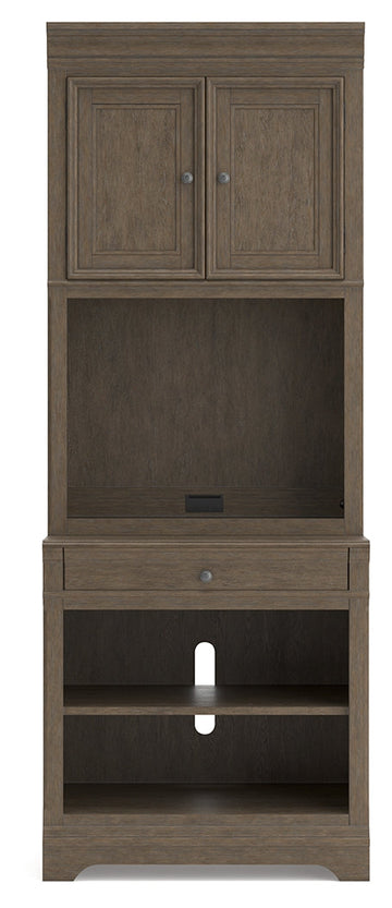 Janismore Weathered Gray Bookcase - Ornate Home