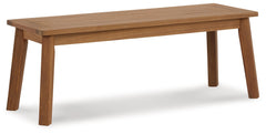 Janiyah Light Brown Outdoor Dining Bench - Ornate Home