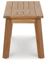 Janiyah Light Brown Outdoor Dining Bench - Ornate Home