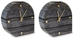 Janmour Black Table Clock (Set of 2) - Ornate Home