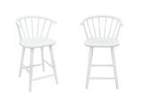 Janna White Counter Height Stool (Set of 2) - Ornate Home