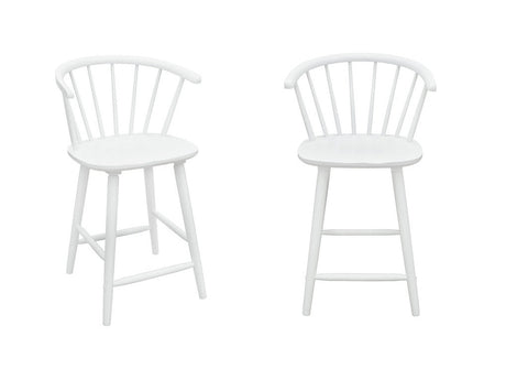Janna White Counter Height Stool (Set of 2) - Ornate Home