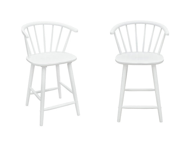 Janna White Counter Height Stool (Set of 2) - Ornate Home