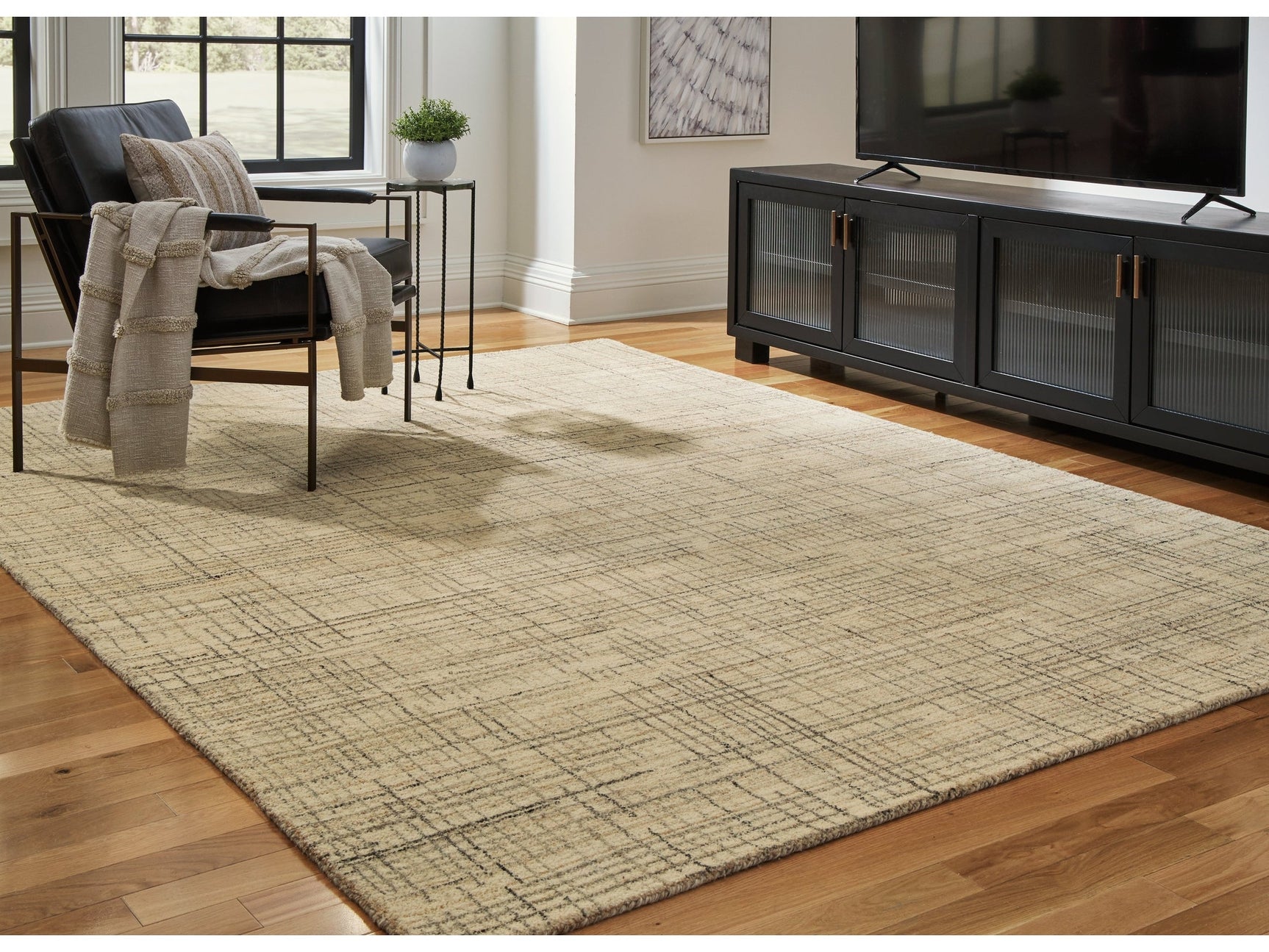 Janston Ivory/Gray/Tan Large Rug (Online Special Price) - Ornate Home