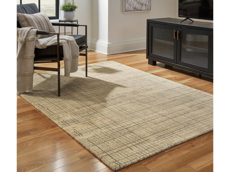 Janston Ivory/Gray/Tan Medium Rug - Ornate Home