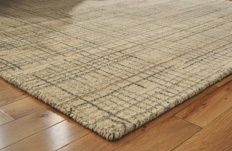 Janston Ivory/Gray/Tan Medium Rug - Ornate Home