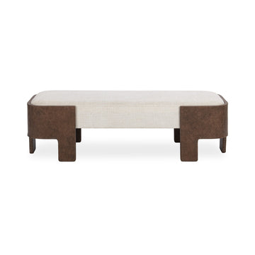 Janya Oat Cream Accent Bench - Ornate Home