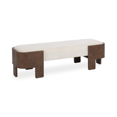 Janya Oat Cream Accent Bench - Ornate Home