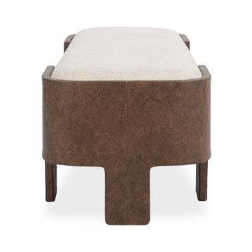 Janya Oat Cream Accent Bench - Ornate Home