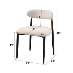 Jaramillo Beige & Black Side Chair (Set of 2) - Ornate Home