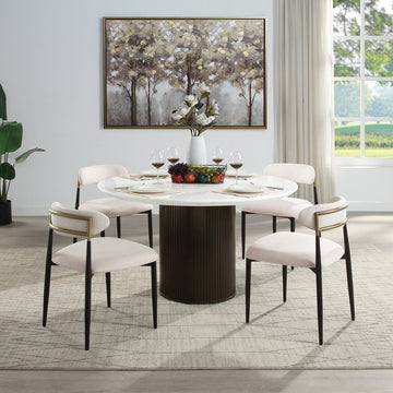 Jaramillo Beige & Black Side Chair (Set of 2) - Ornate Home