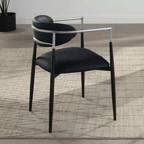 Jaramillo Black Arm Chair (Set-2) - Ornate Home