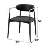 Jaramillo Black Arm Chair (Set-2) - Ornate Home