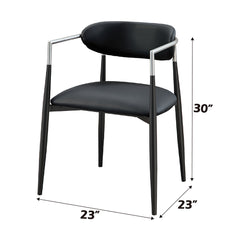 Jaramillo Black Arm Chair (Set-2) - Ornate Home