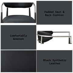 Jaramillo Black Arm Chair (Set-2) - Ornate Home