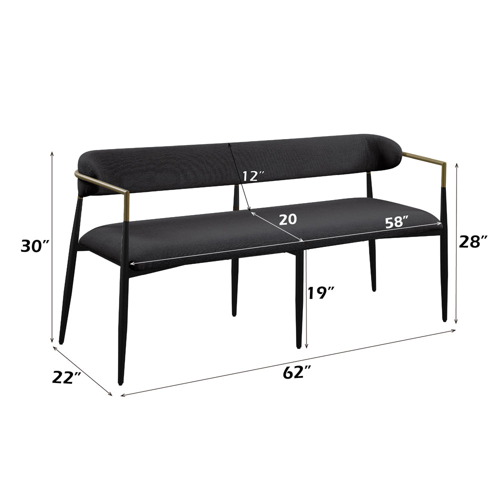 Jaramillo Black Bench - Ornate Home