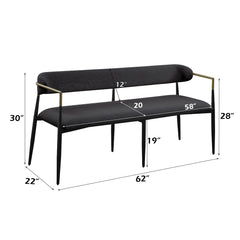 Jaramillo Black Bench - Ornate Home