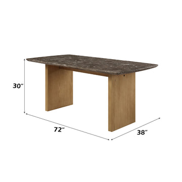 Jaramillo Marble Top/Natural Dining Table - Ornate Home