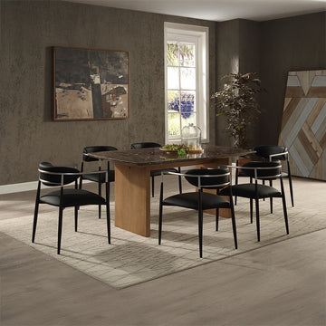 Jaramillo Marble Top/Natural Dining Table - Ornate Home