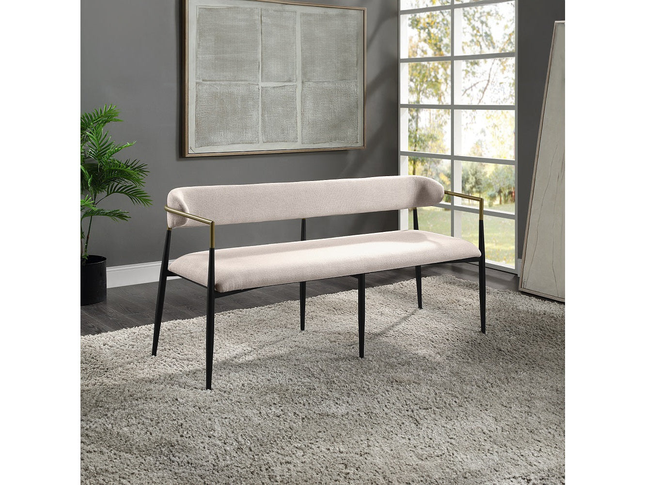Jaramillo White Bench - Ornate Home