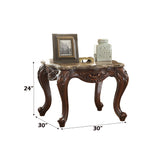 Jardena End Table in Marble/Cherry Oak - Ornate Home
