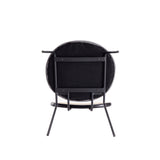 Jardin Dining Chair in Black with Cane and Grey Upholstered Seating (set of 4) - Ornate Home