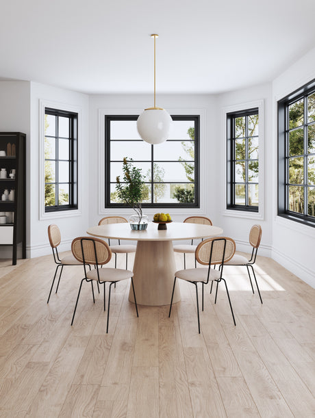 Jardin Dining Chair in Nature Cane and Oatmeal Upholstered Seating (set of 2) - Ornate Home