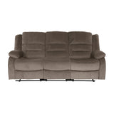 Jarita Chocolate Double Reclining Sofa - Ornate Home