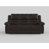 Jarita Chocolate Double Reclining Sofa - Ornate Home
