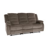 Jarita Chocolate Double Reclining Sofa - Ornate Home