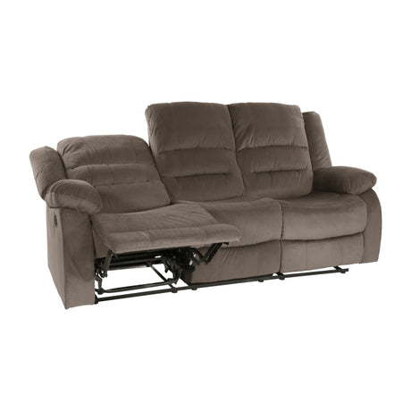Jarita Chocolate Double Reclining Sofa - Ornate Home