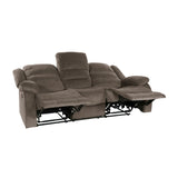 Jarita Chocolate Double Reclining Sofa - Ornate Home
