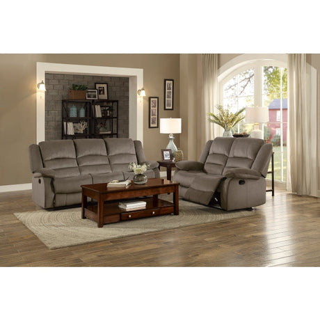 Jarita Chocolate Double Reclining Sofa - Ornate Home