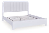 Jarlee White California King Upholstered Panel Bed - Ornate Home