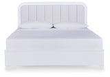 Jarlee White California King Upholstered Panel Bed - Ornate Home