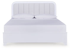 Jarlee White California King Upholstered Panel Bed - Ornate Home